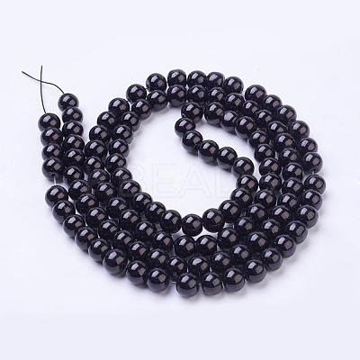 Painted Glass Bead Strands DGLA-S071-8mm-90-1