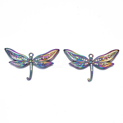 Rack Plating Rainbow Color Alloy Big Pendants PALLOY-N163-077A-1