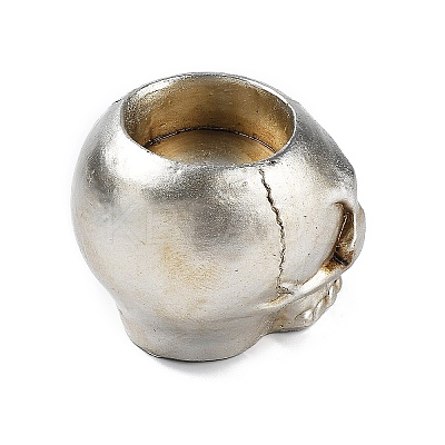 Halloween Skull Resin Candle Holders DJEW-R009-01-1