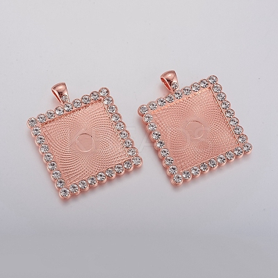 Alloy Pendant Cabochon Settings LS-X-ALRI-TAC0001-05A-RG-1