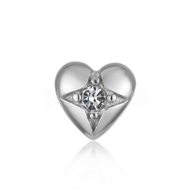 316L Surgical Stainless Steel Micro Pave Clear Cubic Zirconia Tongue Rings FS-WG6EDE0-01-1