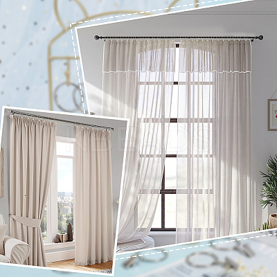 40Pcs Round Ring Iron Hook Hangers Curtain FIND-SP0003-46B-LG-1