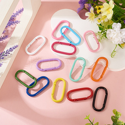 10Pcs Alloy Spring Gate Rings FIND-TA0009-25C-1