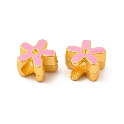 Rack Plating Alloy Enamel European Bead Rhinestone Settings PALLOY-F287-25MG-1