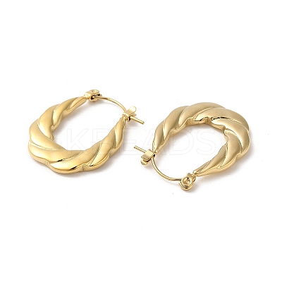 Rack Plating 304 Stainless Hoop Earrings EJEW-Z026-39G-1