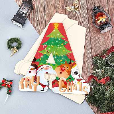 Letter Poplar Wood Cabochon WOOD-GA0001-02-1