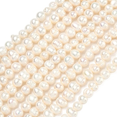 Natural Cultured Freshwater Pearl Beads Strands PEAR-L034-04-1