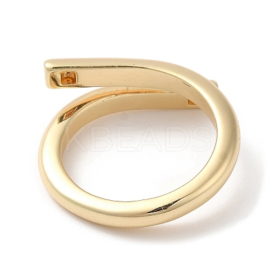 Brass Wire Wrap Cuff Ring for Women RJEW-E079-01G-1