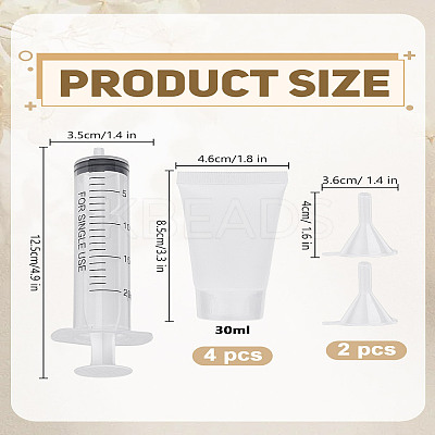 4Pcs PE Plastic Squeeze Bottle Sets MRMJ-LP0001-25-1