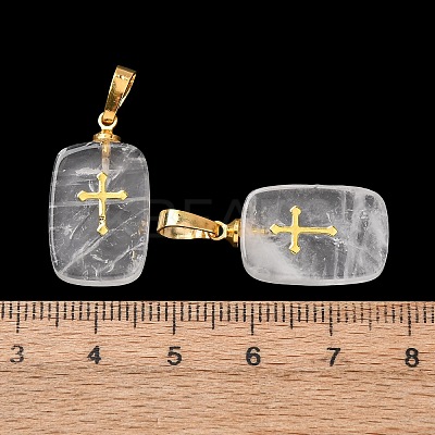 Natural Quartz Crystal Pendants G-G461-06G-05-1