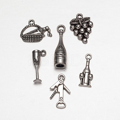 Mixed Tibetan Style Alloy Pendants TIBEP-X0184-04AS-RS-1