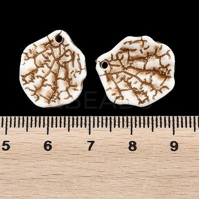 Spray Painted Opaque Acrylic Pendants ACRP-F003-03N-1