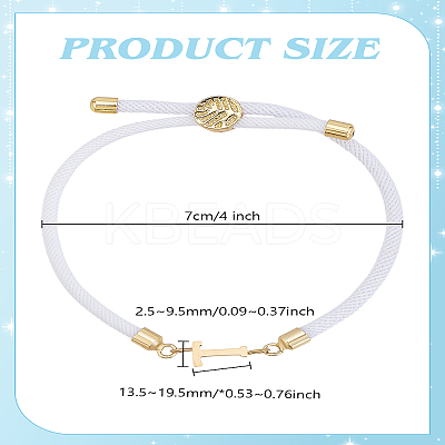 1pc Adjustable Nylon Cord Slider Bracelets for Women BJEW-LP0001-33T-G-1