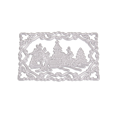 Church Frame Carbon Steel Cutting Dies Stencils X-DIY-F036-37-1