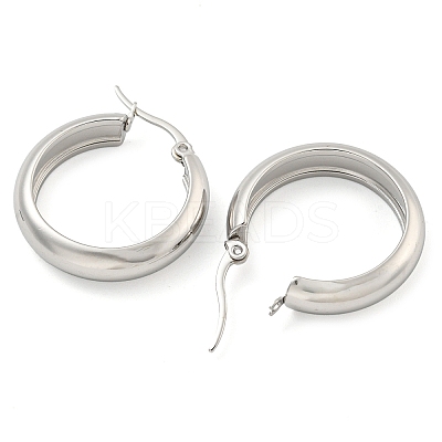 Tarnish Resistant 202 Stainless Steel Hoop Earrings EJEW-H003-38P-03-1