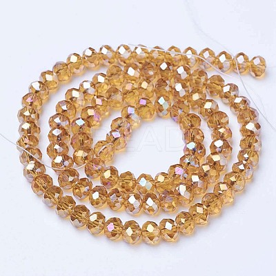 Electroplate Glass Beads Strands EGLA-A034-T2mm-B05-1
