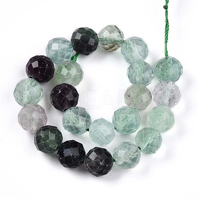 Natural Fluorite Beads Strands G-S345-8mm-31-1