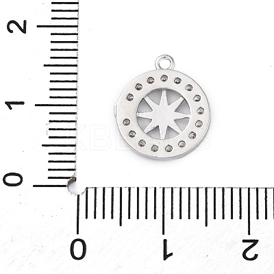 Brass Micro Pave Cubic Zirconia Pendants KK-P289-05P-1