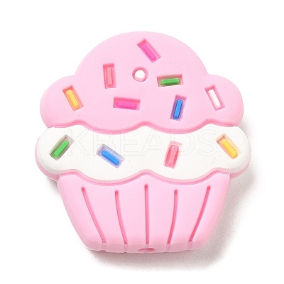 Cake Food Grade Eco-Friendly Silicone Focal Beads SIL-C004-02B-1