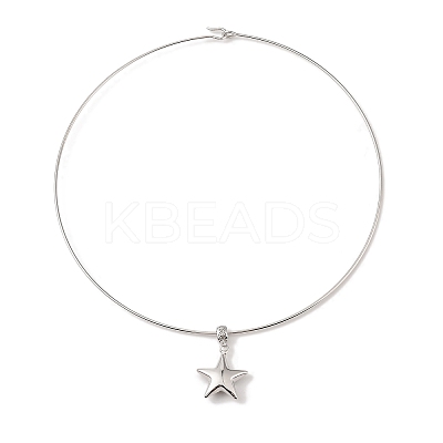 Brass Charm Necklace BJEW-Q350-04A-P-1