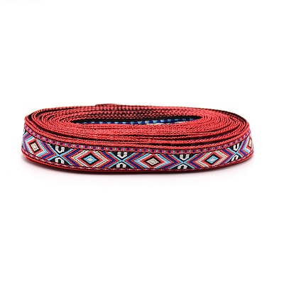 Ethnic Style Embroidery Polycotton Ribbons OCOR-WH0066-31D-1