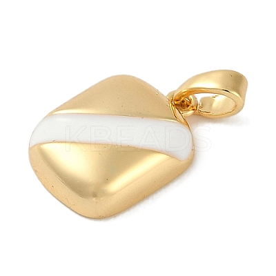 Brass Enamel Pendants KK-P283-28B-G-1