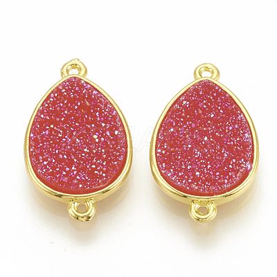 Druzy Resin Links Connectors RESI-T019-06K-1