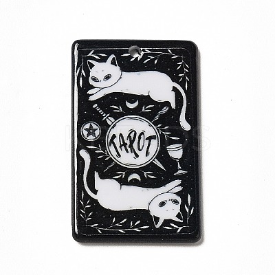 Tarot Theme Printed Acrylic Pendants MACR-G061-04O-1