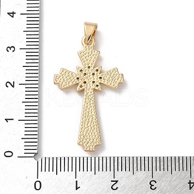 Brass Micro Pave Cubic Zirconia Pendants KK-A212-07A-G-1