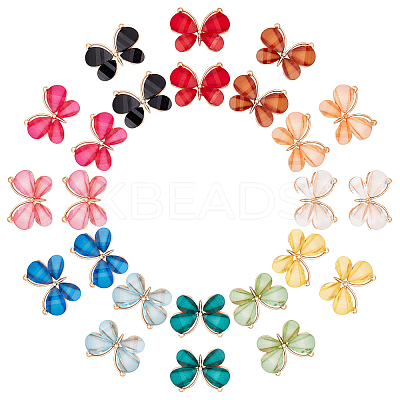 48Pcs 12 Colors Resin Pendants FIND-AR0001-11-1