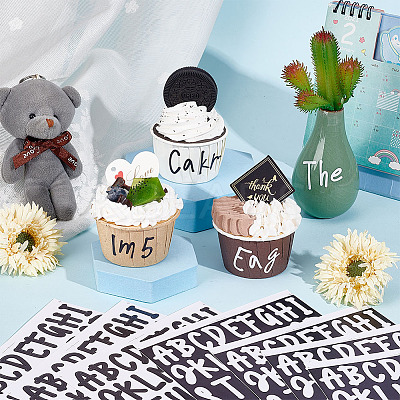 12 Sheets 2 Colors PVC Waterproof Decorative Stickers DIY-GA0004-26-1