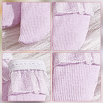18 Pairs 9 Colors Cloth Doll Lace Short Socks AJEW-GO0001-92-1