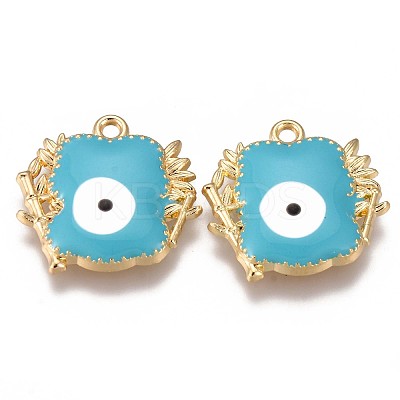 Eco-Friendly Alloy Enamel Pendants ENAM-N050-31C-NR-1