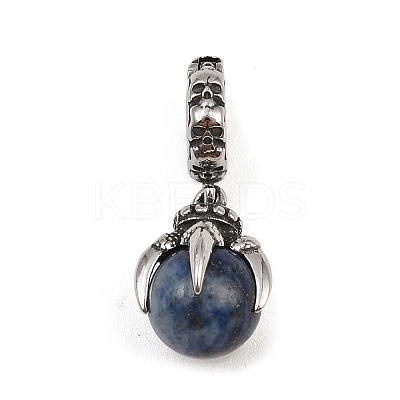 Dragon Claw 316 Surgical Stainless Steel & Round Natural Lapis Lazuli Pendant Decoration STAS-Z165-07AS-02-1