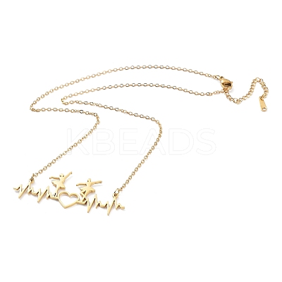 304 Stainless Steel Pendant Necklaces for Women LS-NJEW-C020-01G-1