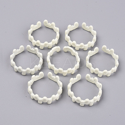 Spray Painted Alloy Cuff Rings RJEW-T011-20-RS-1