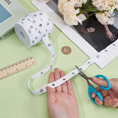 20 Yardcs Cotton Ribbon with Stainless Steel Eyelets OCOR-BC0009-65B-02-1