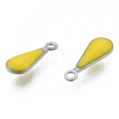 304 Stainless Steel Enamel Charms STAS-N092-178H-1