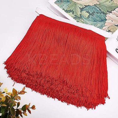 Polyester Latin Fringe Lace OCOR-WH0064-43B-1