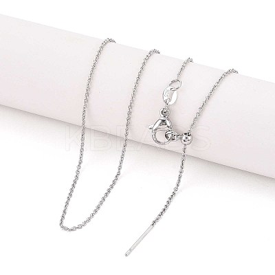 1MM Adjustable Slider Brass Cable Chain Necklaces for Men Women NJEW-N057-01P-1