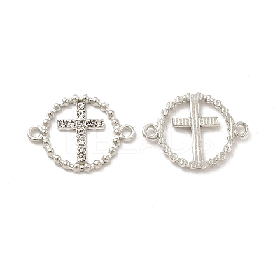 Alloy Connector Charms with Crystal Rhinestone FIND-H039-68P-1