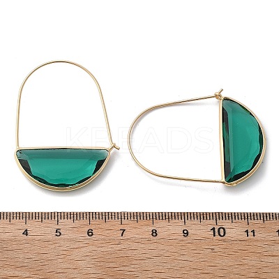 Brass Hoop Earrings X-EJEW-T007-04G-01-NF-1