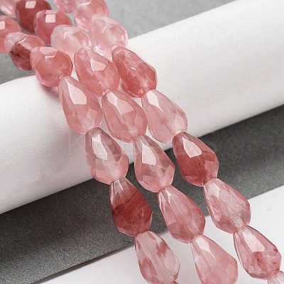 Cherry Quartz Glass Beads Strands G-P520-B18-01-1