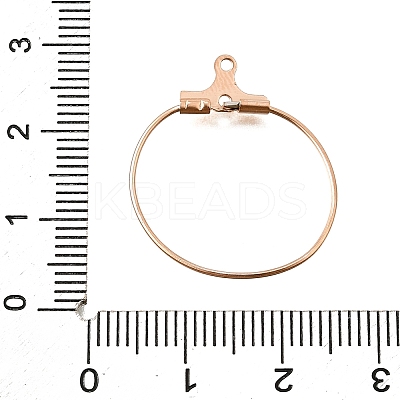 304 Stainless Steel Pendants STAS-T031-20-20mm-RG-1