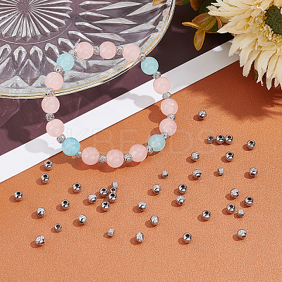 200Pcs 2 Style 304 Stainless Steel Beads STAS-DC0005-27-1