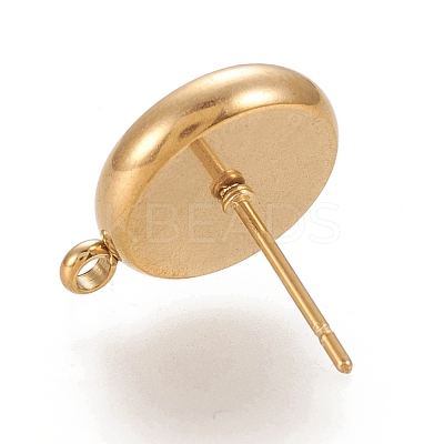 Ion Plating(IP) 304 Stainless Steel Stud Earring Findings STAS-K202-04D-G-1