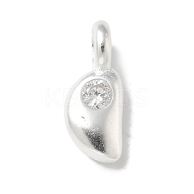 925 Sterling Silver Cubic Zirconia Moon Charms STER-R002-02S-03-1