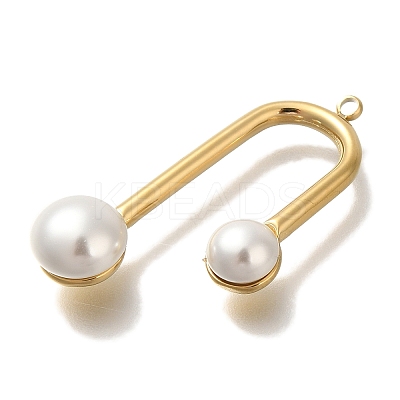 ABS Imitation Pearl Pendants STAS-P371-014G-1