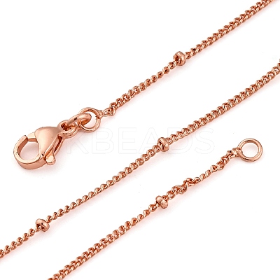 2mm Rack Plating Brass Satellite Chain Necklaces for Women Men MAK-L044-33RG-1