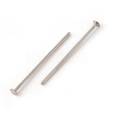 Tarnish Resistant 304 Stainless Steel Flat Head Pins LS-STAS-G185-07P-0.5x14mm-1